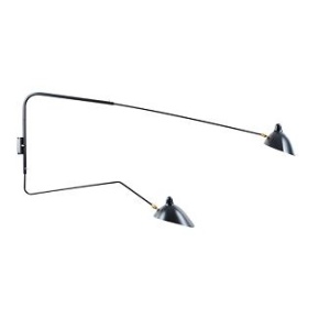 Serge Mouille 2 armed wall lamp